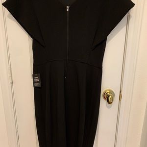 Express NWT Black Dress Size M with Short Cap Sleeve Detail